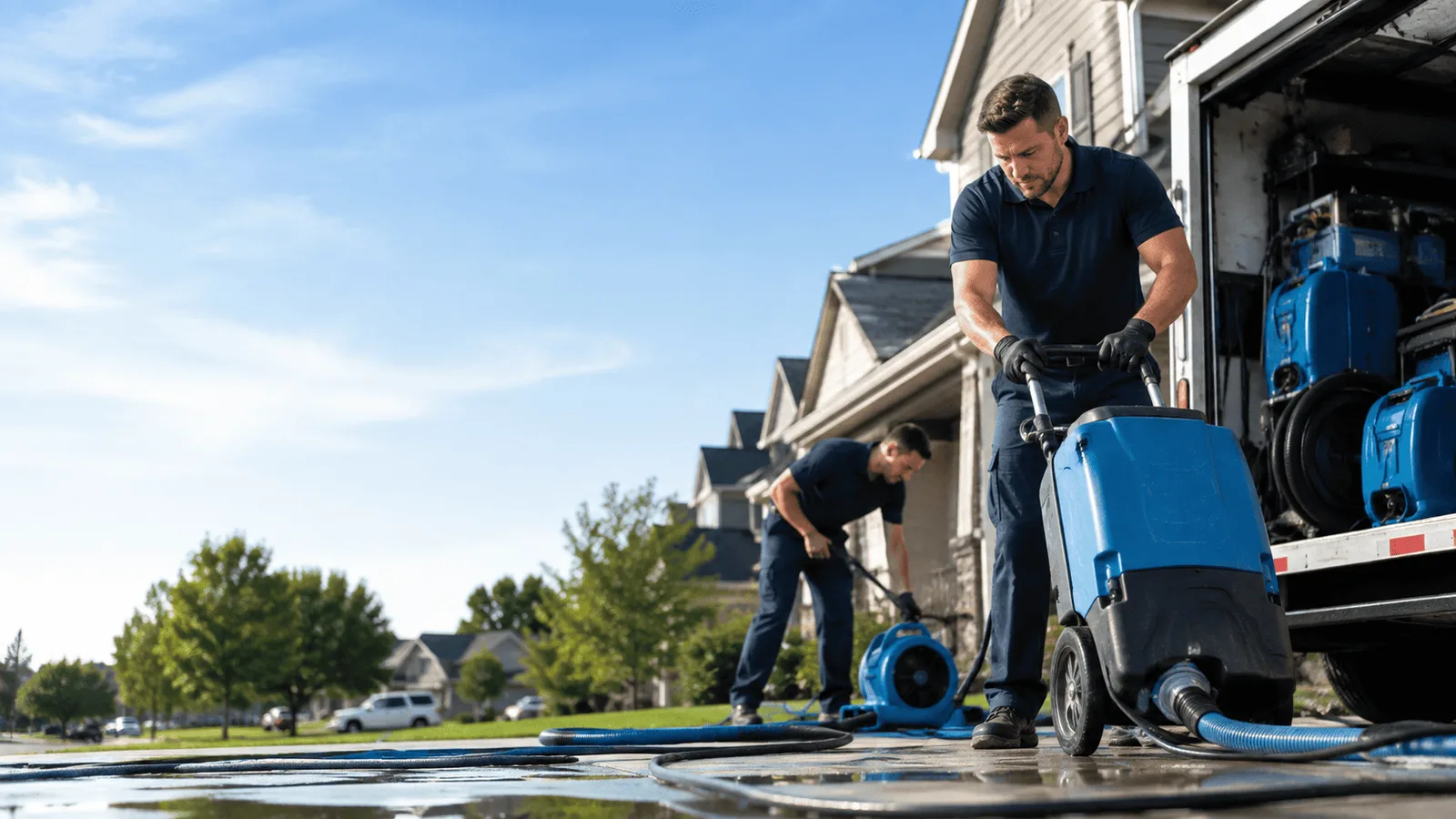 Basement Flooding being performed in Hartsdale, NY